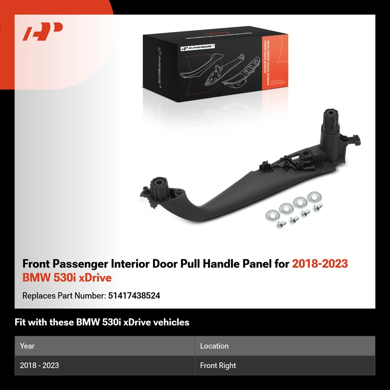 Front Passenger Interior Door Pull Handle Panel for 2018-2023 BMW 530i xDrive