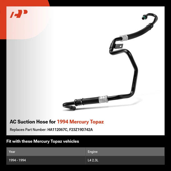 AC Suction Hose for 1994 Mercury Topaz