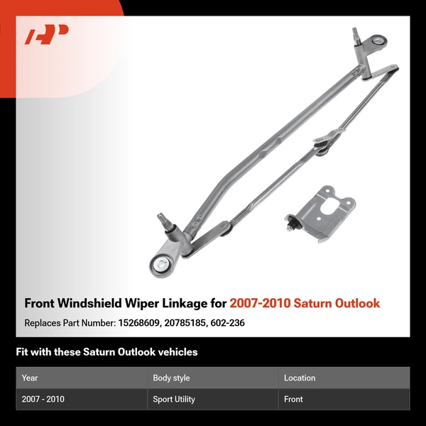 Front Windshield Wiper Linkage for 2007-2010 Saturn Outlook