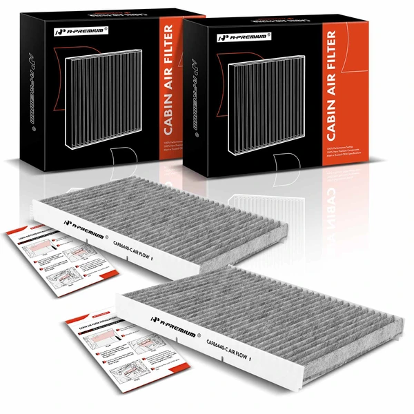 2 Pcs Activated Carbon Cabin Air Filter for 2000-2006 Audi TT