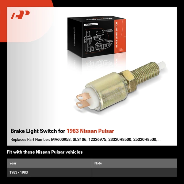 Brake Light Switch for 1983 Nissan Pulsar