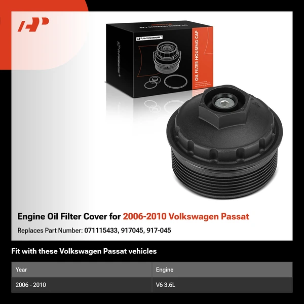 Engine Oil Filter Cover for 2006-2010 Volkswagen Passat