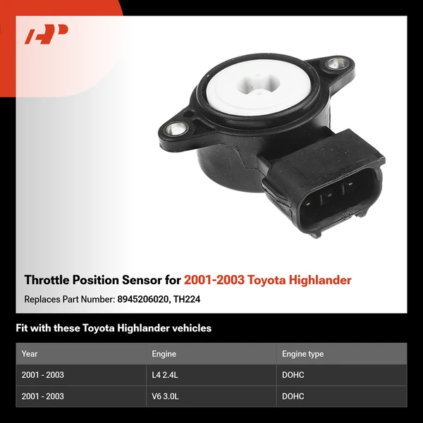 Throttle Position Sensor for 2001-2003 Toyota Highlander