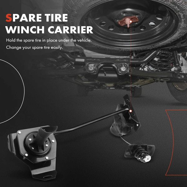 Spare Tire Winch Carrier Hoist for Chevy Trailblazer 02-09 GMC Envoy Buick Saab