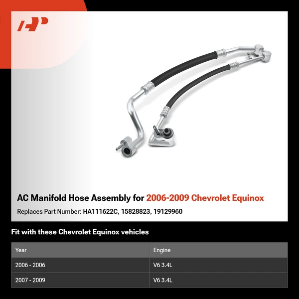 AC Manifold Hose Assembly for 2006-2009 Chevrolet Equinox