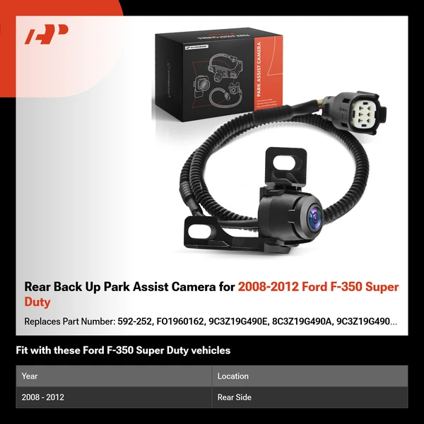 Rear Back Up Park Assist Camera for 2008-2012 Ford F-350 Super Duty