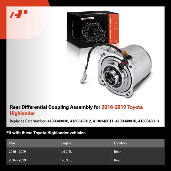 Rear Differential Coupling Assembly for 2016-2019 Toyota Highlander