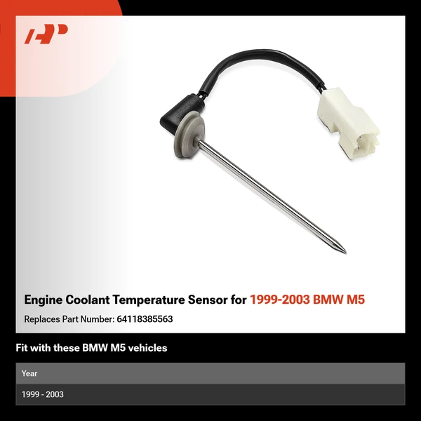 Engine Coolant Temperature Sensor for 1999-2003 BMW M5