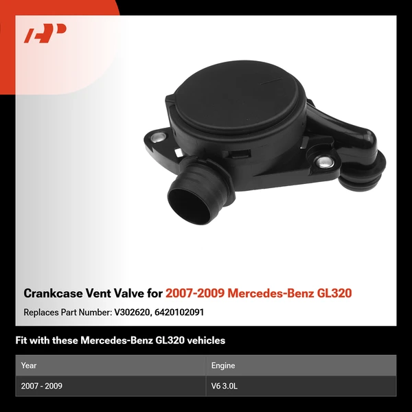 Crankcase Vent Valve for 2007-2009 Mercedes-Benz GL320