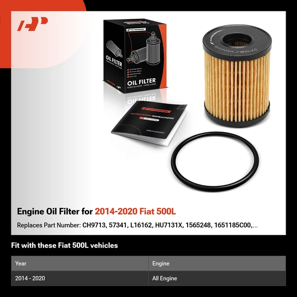 Engine Oil Filter for 2014-2020 Fiat 500L