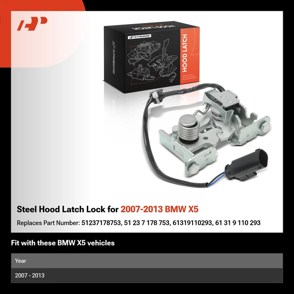 Steel Hood Latch Lock for 2007-2013 BMW X5