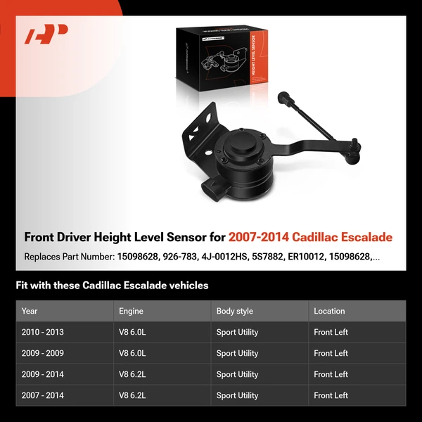 Front Driver Height Level Sensor for 2007-2014 Cadillac Escalade