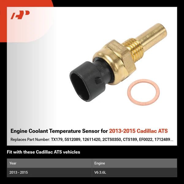 Engine Coolant Temperature Sensor for 2013-2015 Cadillac ATS