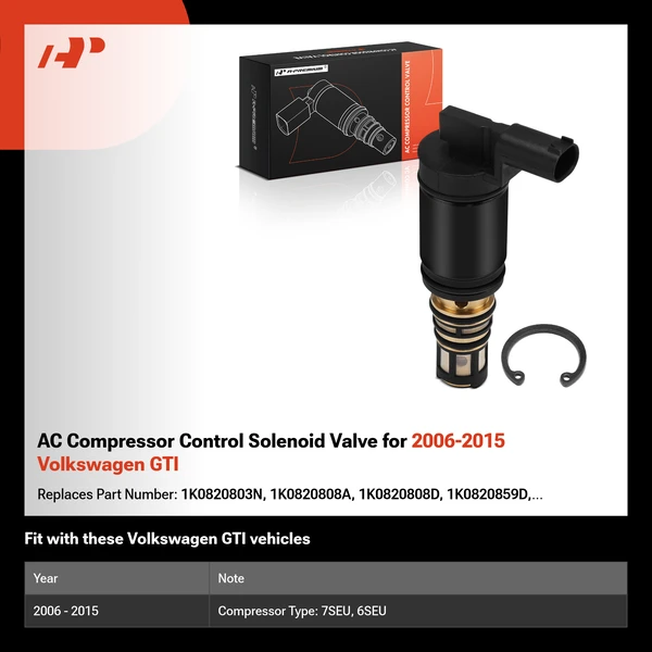 AC Compressor Control Solenoid Valve for 2006-2015 Volkswagen GTI