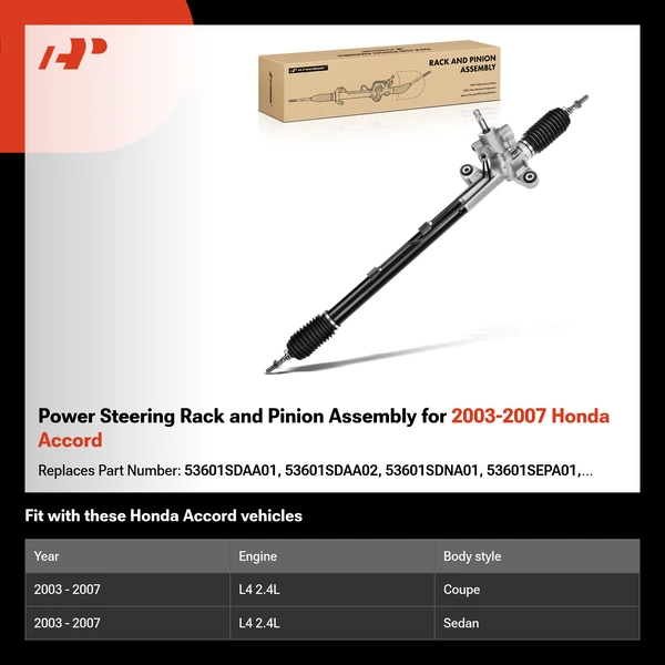 Power Steering Rack and Pinion Assembly for 2003-2007 Honda Accord