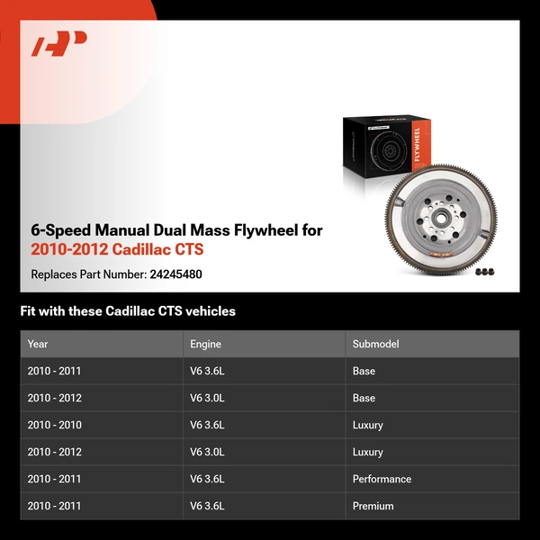 6-Speed Manual Dual Mass Flywheel for 2010-2012 Cadillac CTS