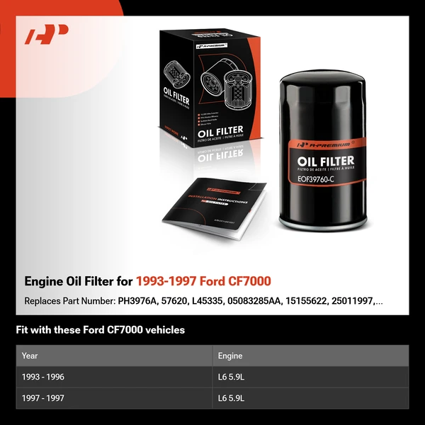 Engine Oil Filter for 1993-1997 Ford CF7000