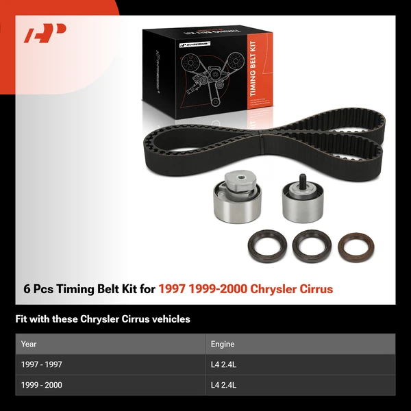 6 Pcs Timing Belt Kit for 1997 1999-2000 Chrysler Cirrus