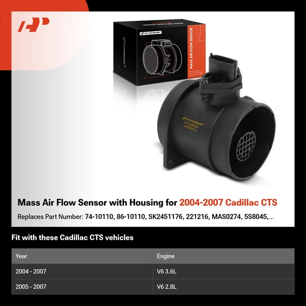 Mass Air Flow Sensor with Housing for 2004-2007 Cadillac CTS