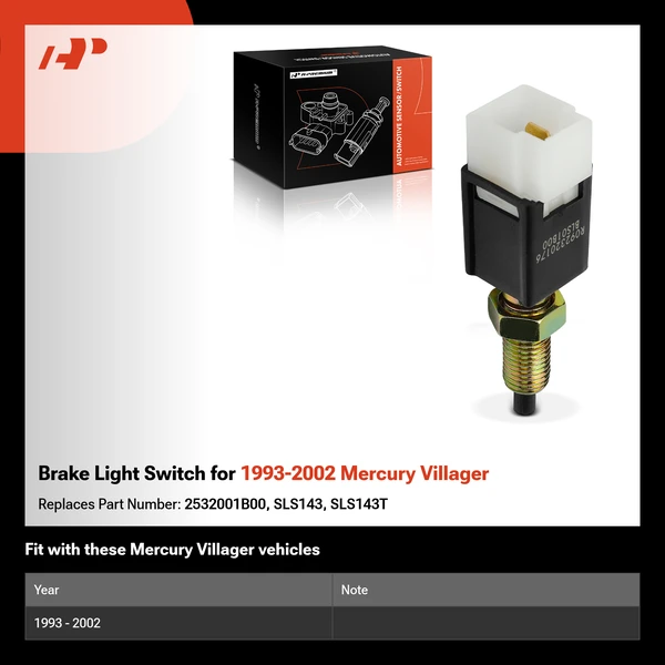 Brake Light Switch for 1993-2002 Mercury Villager