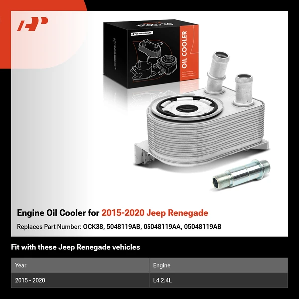 Engine Oil Cooler for 2015-2020 Jeep Renegade