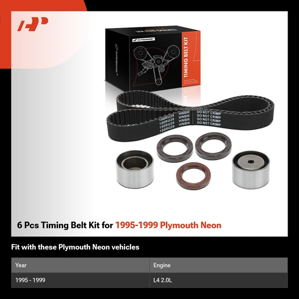 6 Pcs Timing Belt Kit for 1995-1999 Plymouth Neon