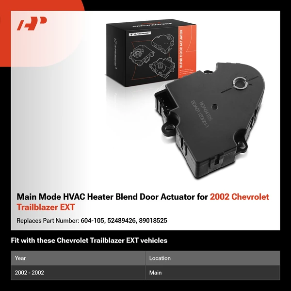Main Mode HVAC Heater Blend Door Actuator for 2002 Chevrolet Trailblazer EXT