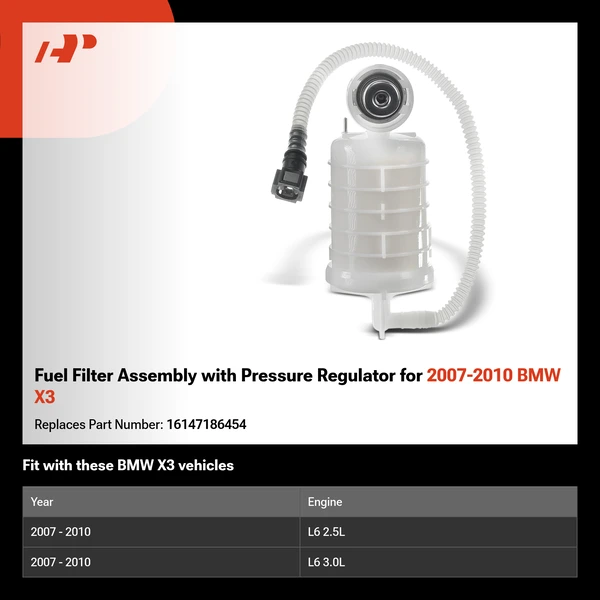 Fuel Filter Assembly with Pressure Regulator for 2007-2010 BMW X3