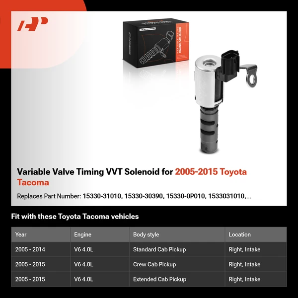 Variable Valve Timing VVT Solenoid for 2005-2015 Toyota Tacoma