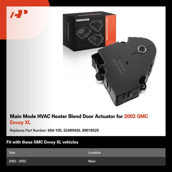 Main Mode HVAC Heater Blend Door Actuator for 2002 GMC Envoy XL