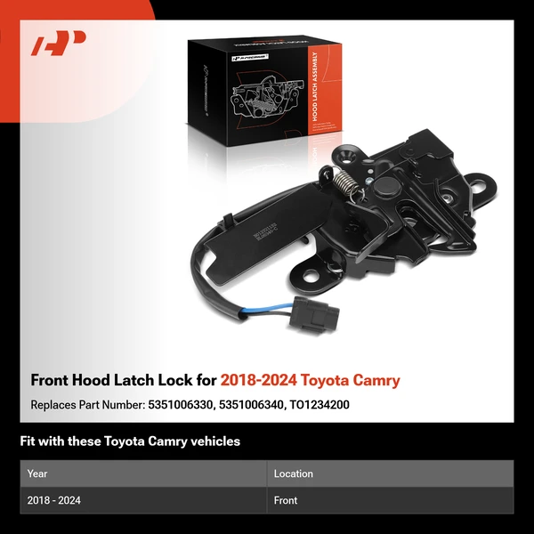 Front Hood Latch Lock for 2018-2024 Toyota Camry