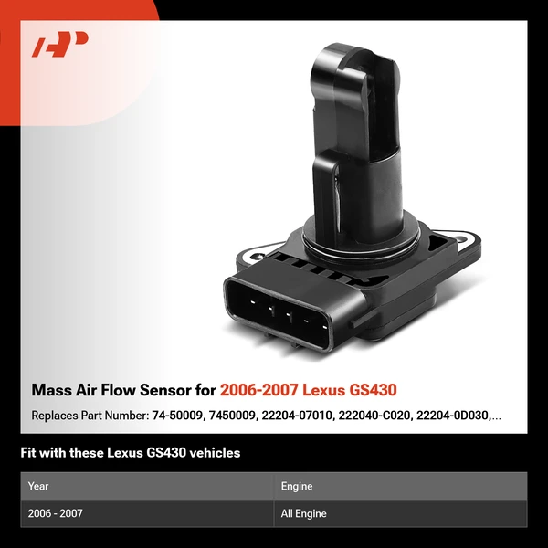Mass Air Flow Sensor for 2006-2007 Lexus GS430