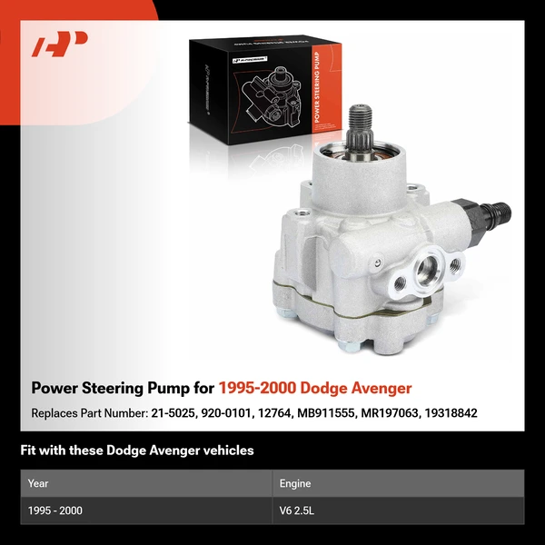 Power Steering Pump for 1995-2000 Dodge Avenger