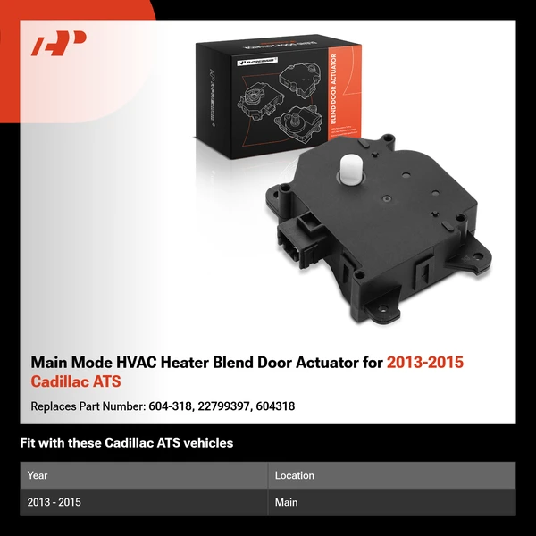Main Mode HVAC Heater Blend Door Actuator for 2013-2015 Cadillac ATS