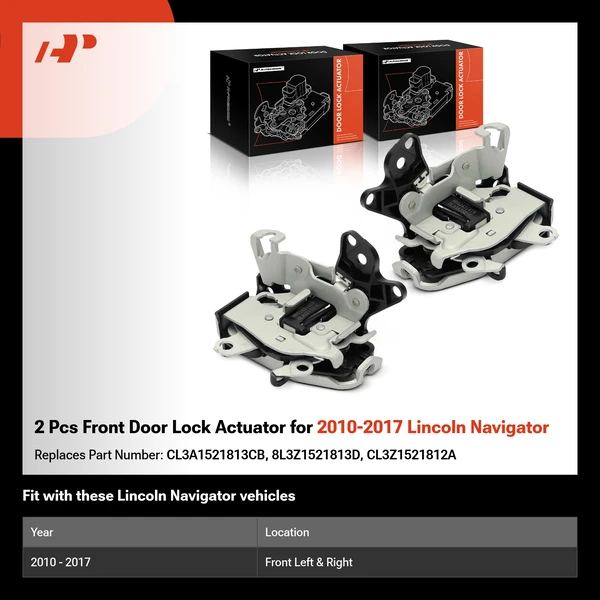 2 Pcs Front Door Lock Actuator for 2010-2017 Lincoln Navigator