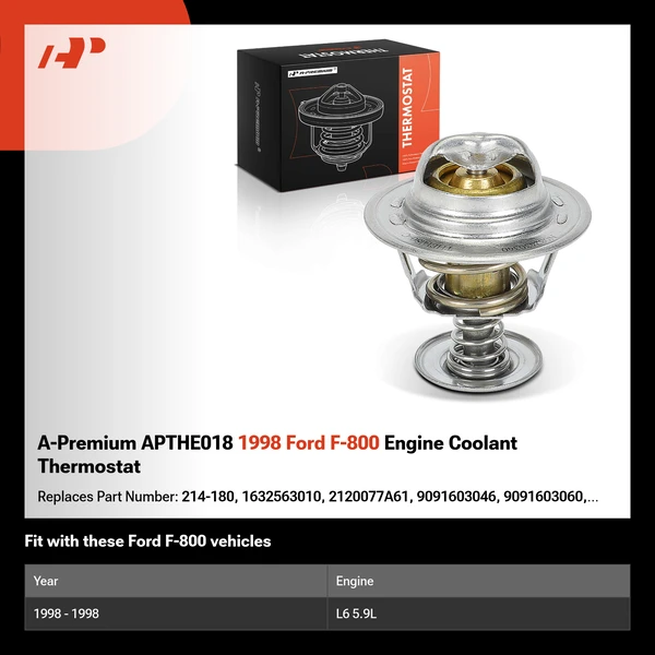 A-Premium APTHE018 1998 Ford F-800 Engine Coolant Thermostat