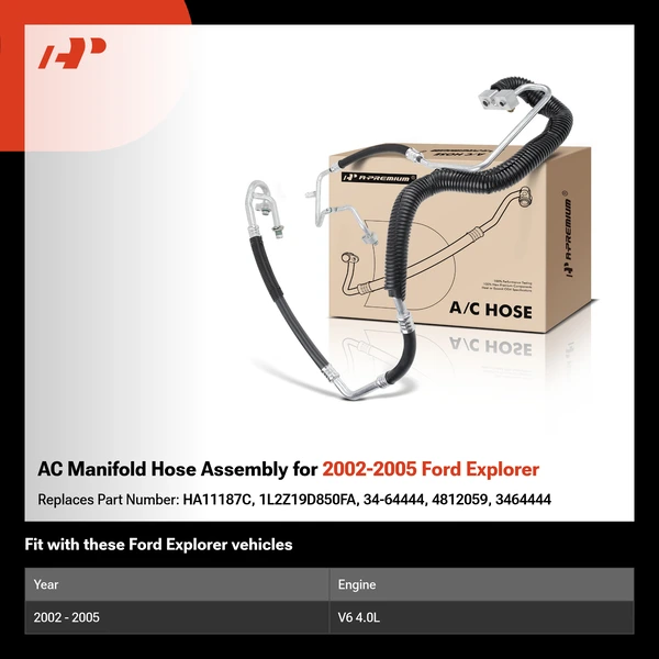 AC Manifold Hose Assembly for 2002-2005 Ford Explorer