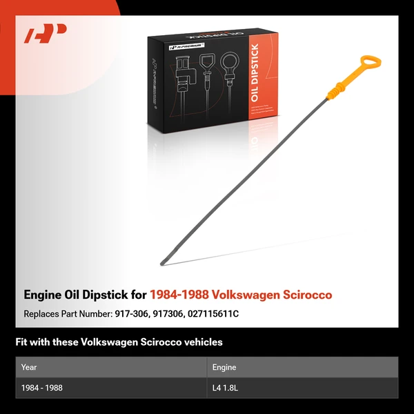 Engine Oil Dipstick for 1984-1988 Volkswagen Scirocco