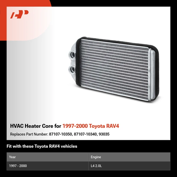 HVAC Heater Core for 1997-2000 Toyota RAV4