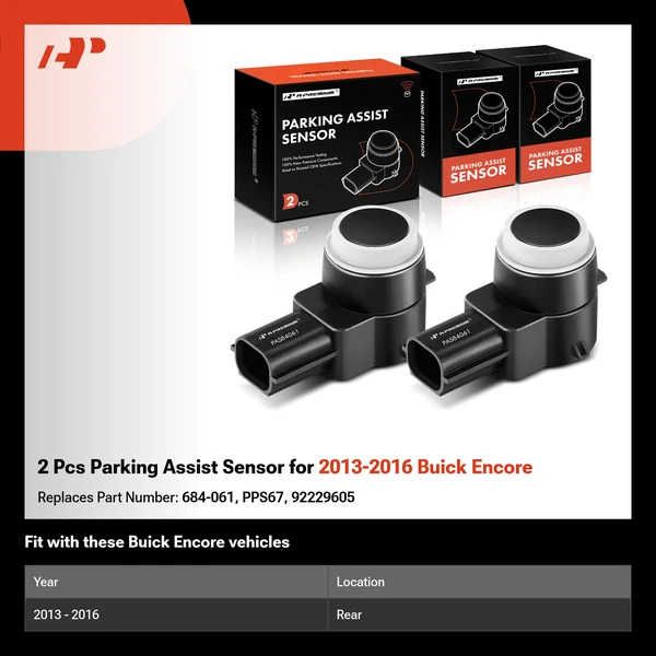 2 Pcs Parking Assist Sensor for 2013-2016 Buick Encore