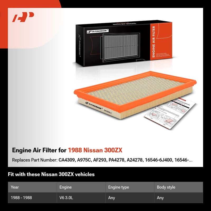 Engine Air Filter for 1988 Nissan 300ZX