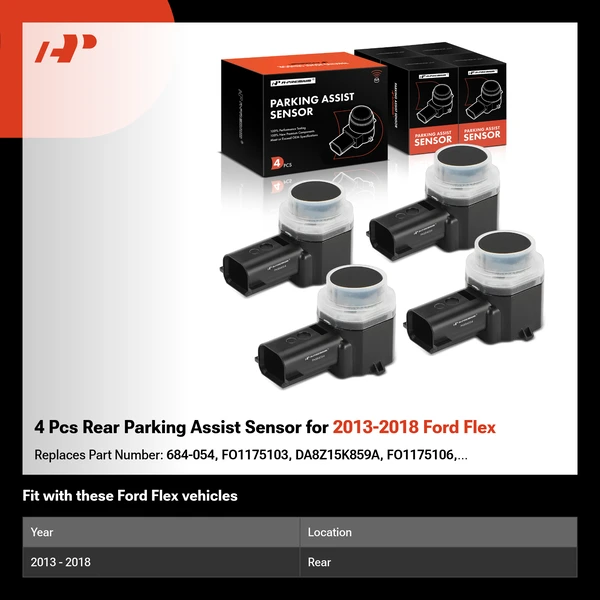 4 Pcs Rear Parking Assist Sensor for 2013-2018 Ford Flex