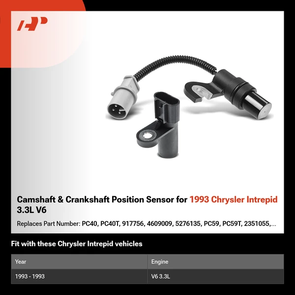 Camshaft & Crankshaft Position Sensor for 1993 Chrysler Intrepid 3.3L V6