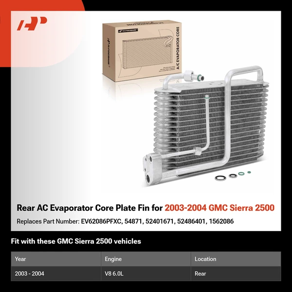 Rear AC Evaporator Core Plate Fin for 2003-2004 GMC Sierra 2500
