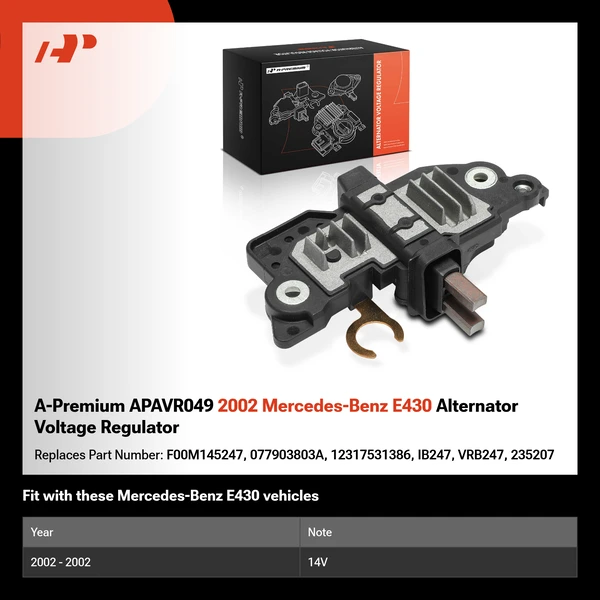 A-Premium APAVR049 2002 Mercedes-Benz E430 Alternator Voltage Regulator