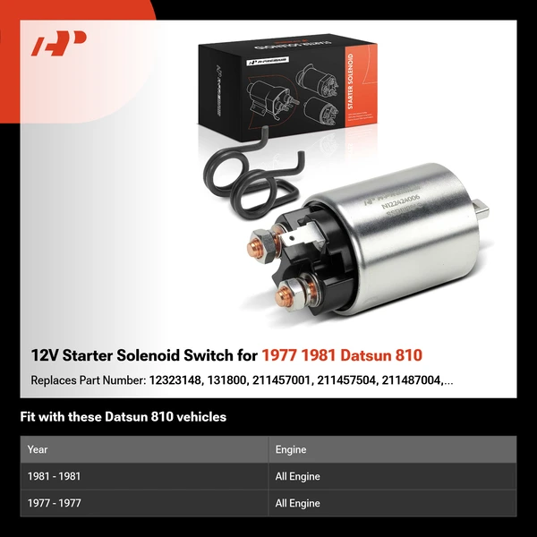 12V Starter Solenoid Switch for 1977 1981 Datsun 810