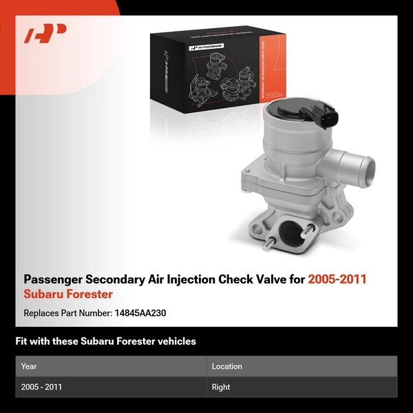 Passenger Secondary Air Injection Check Valve for 2005-2011 Subaru Forester
