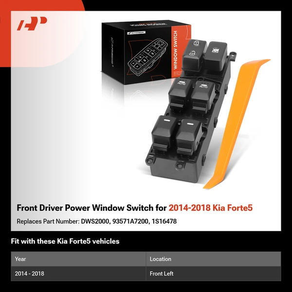 Front Driver Power Window Switch for 2014-2018 Kia Forte5