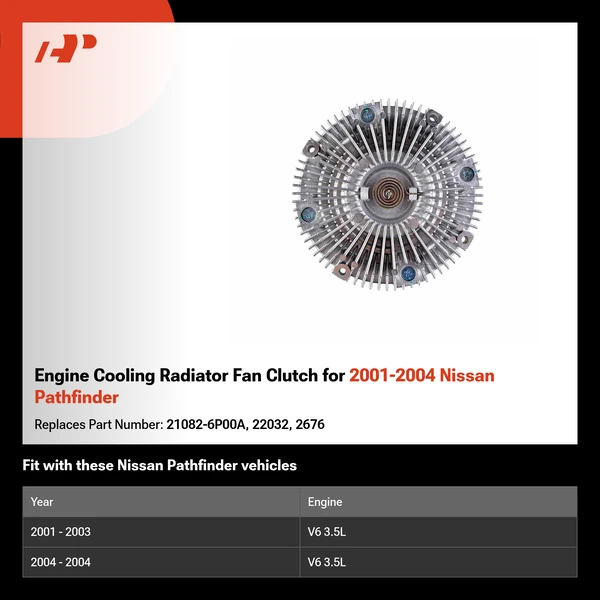Engine Cooling Radiator Fan Clutch for 2001-2004 Nissan Pathfinder