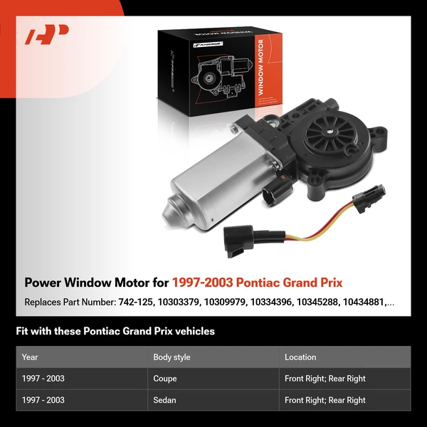 Power Window Motor for 1997-2003 Pontiac Grand Prix